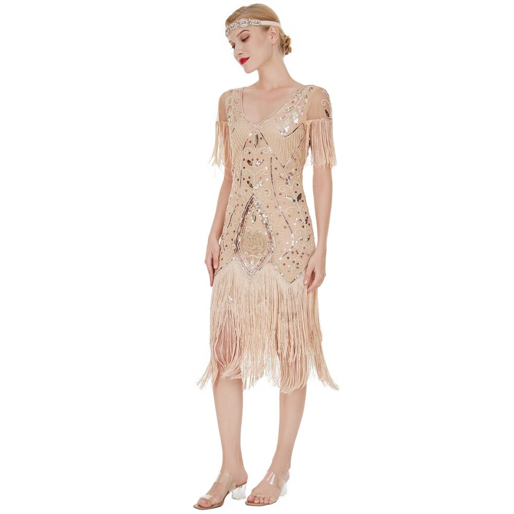 4920 1920s Dresses Great Gatsby Dress Themed Roaring 20s Dresses Flapper